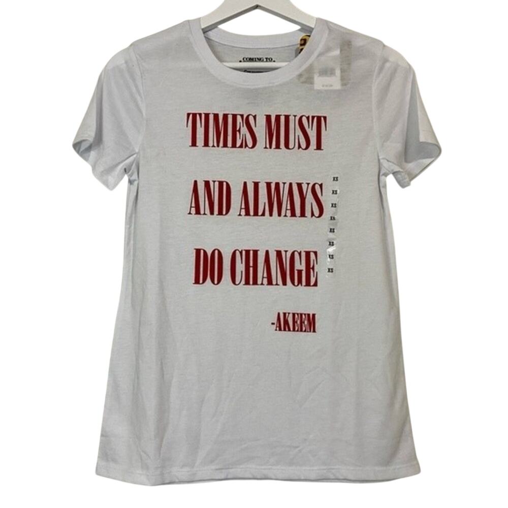 Coming to America Times Must And Always Do Change - Akeem Graphic Tee White NWT